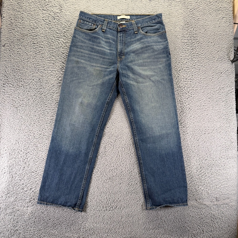 Route 66 Jeans Mens 36x29 Blue Cotton Denim Straight Leg Relaxed Faded Workwear